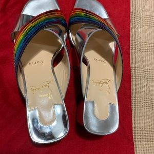 Christian Louboutin Metallic sandals.
